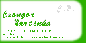 csongor martinka business card